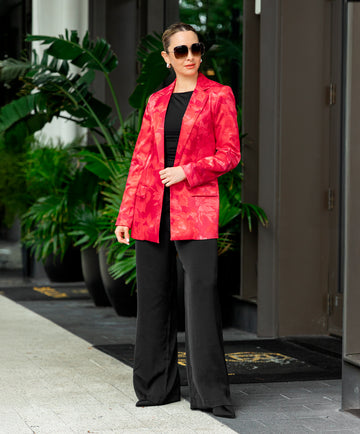 Blazer Flora Rojo Geranio